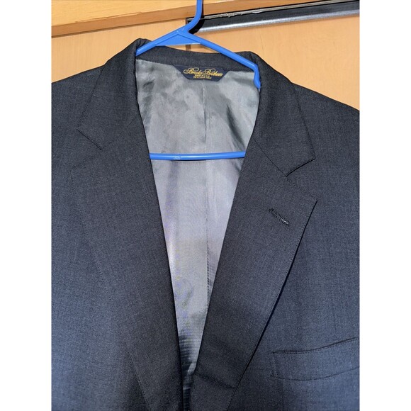 Brooks Brother’s Suit Jacket Mens 38 Navy Blue Blazer 3 Button Made in USA - Picture 2 of 10